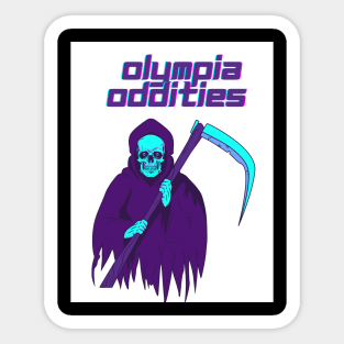 Olympia Oddities Neon Reaper Sticker